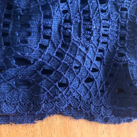 Maggy London Navy Crochet Shift Dress Sz 2‎ - NWT - Picture 5 of 8